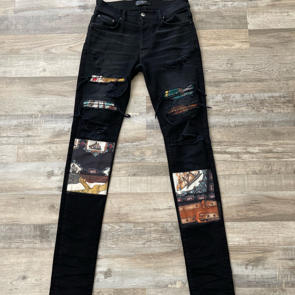 Amiri Jean silk patches - Picture 3 of 5